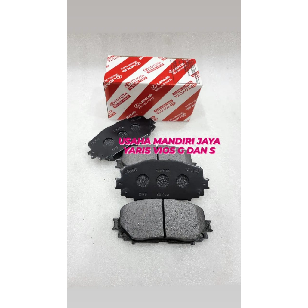 KAMPAS REM DEPAN YARIS TYPE S/NEW VIOS TYPE G 04465-52240 BRAKE PAD YARIS THAILAND YARIS TRD