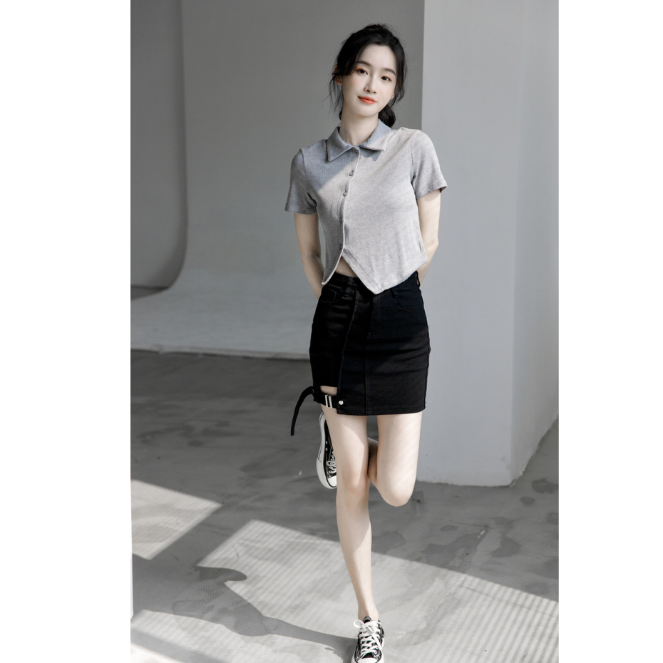 【LIVIAHOME】Korean  Polo Atasan Wanita T-Shirt 7151 (S-L)