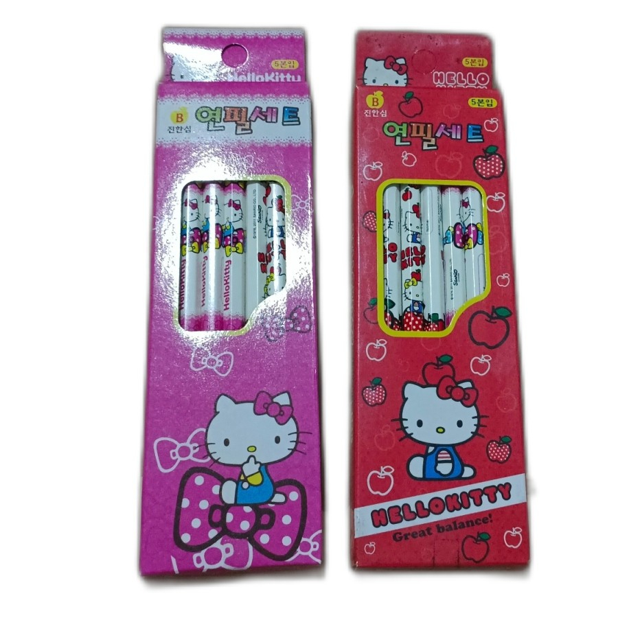 

SANRIO PENCIL HELLO KITTY SET 1200 KT-PS01 HARGA PER SET isi 5pcs WARNA RANDOM