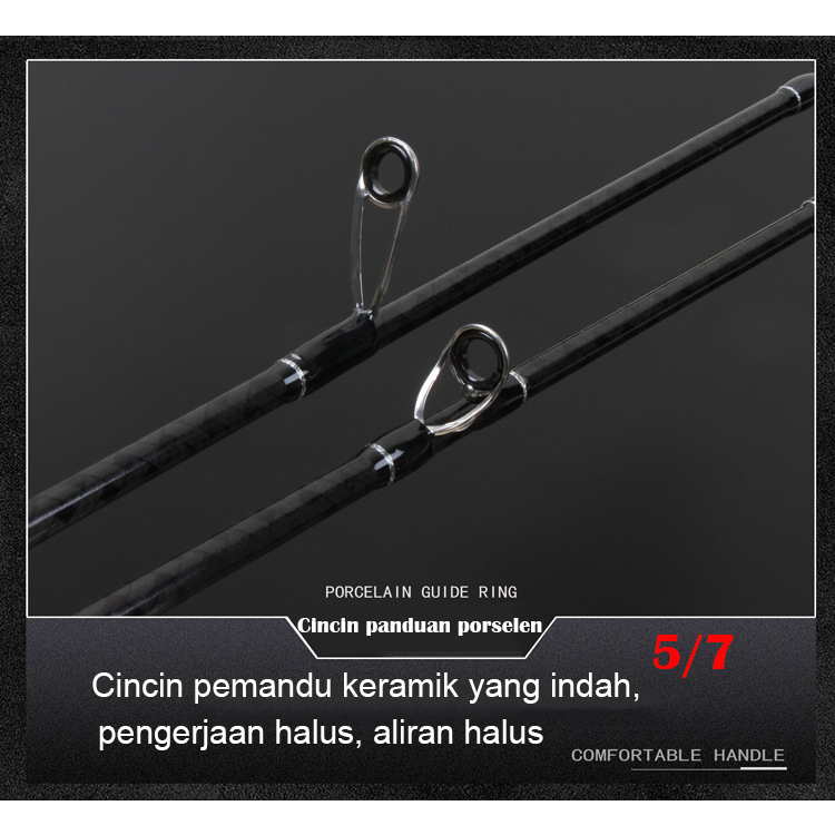 HAIYI FISHING100% Serat KarbonSpining Baitcasting  Carbon Fiber Fishing Rod Max Drag 8kg Joran Pancing Carbon Ultralight Max Drag 10kg Strong Elasticity  Lure Rod  Bahan Serat Karbon Ultra Ringan Panjang 1.68m / 1.8m / 1.98m  Fishing Hook Gift Fishing Gea