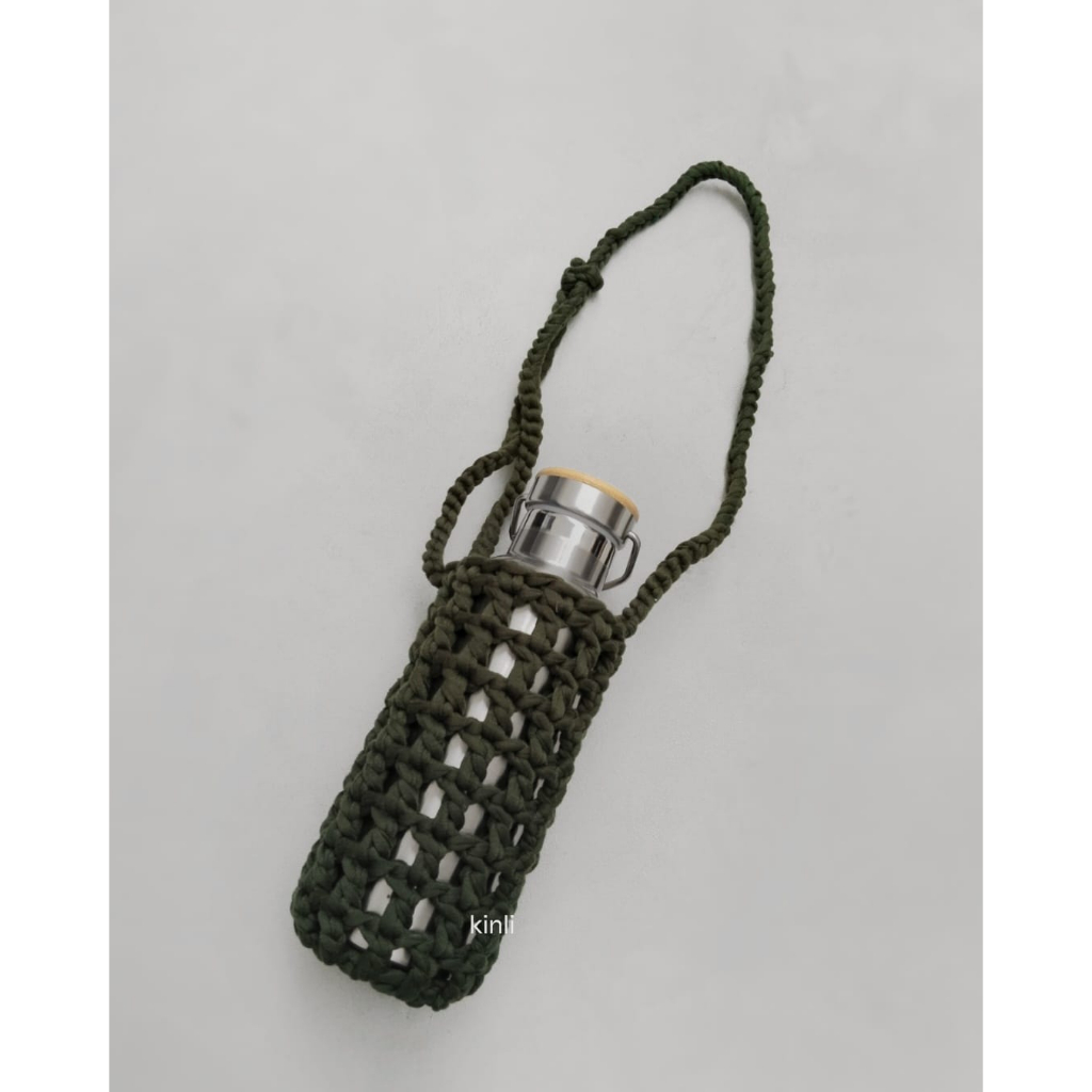 elodie fluffy crochet bottle holder strap handmade strap botol