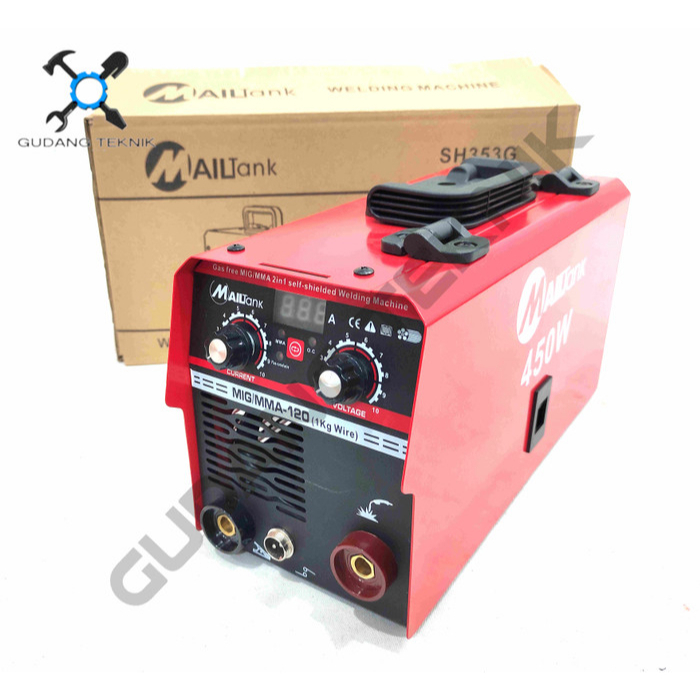 Mesin Las Listrik Trafo MIG 120 SH353G MAILTANK x MIG 120 BADAK RHINO / Electric Inverter Welding Mesin Las MIG Tanpa Gas MMA 120 MIG120 SH 353G MAILTANK x BADAK RHINO