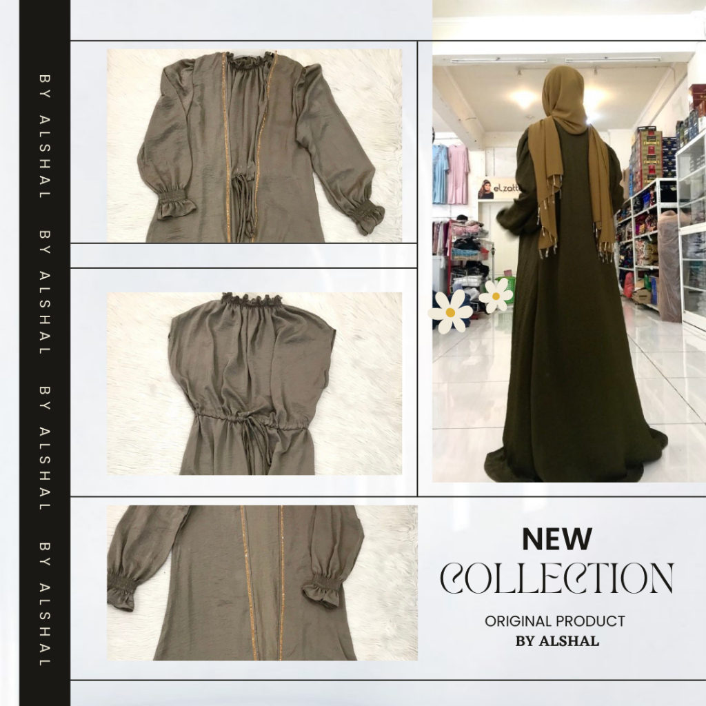 abaya crinkle outer set