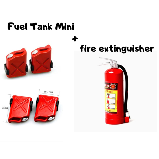 RC MINI FUEL TANKS Tangki Bahan Bakar Full Metal Plus Fire Extinguisher