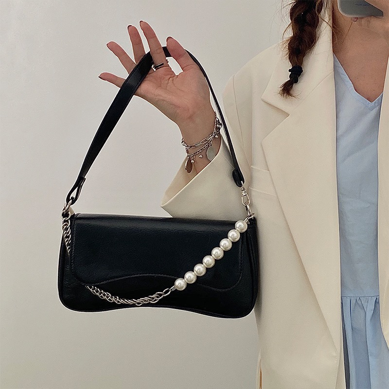 Kelly Bag Pearl Chain Tas Wanita