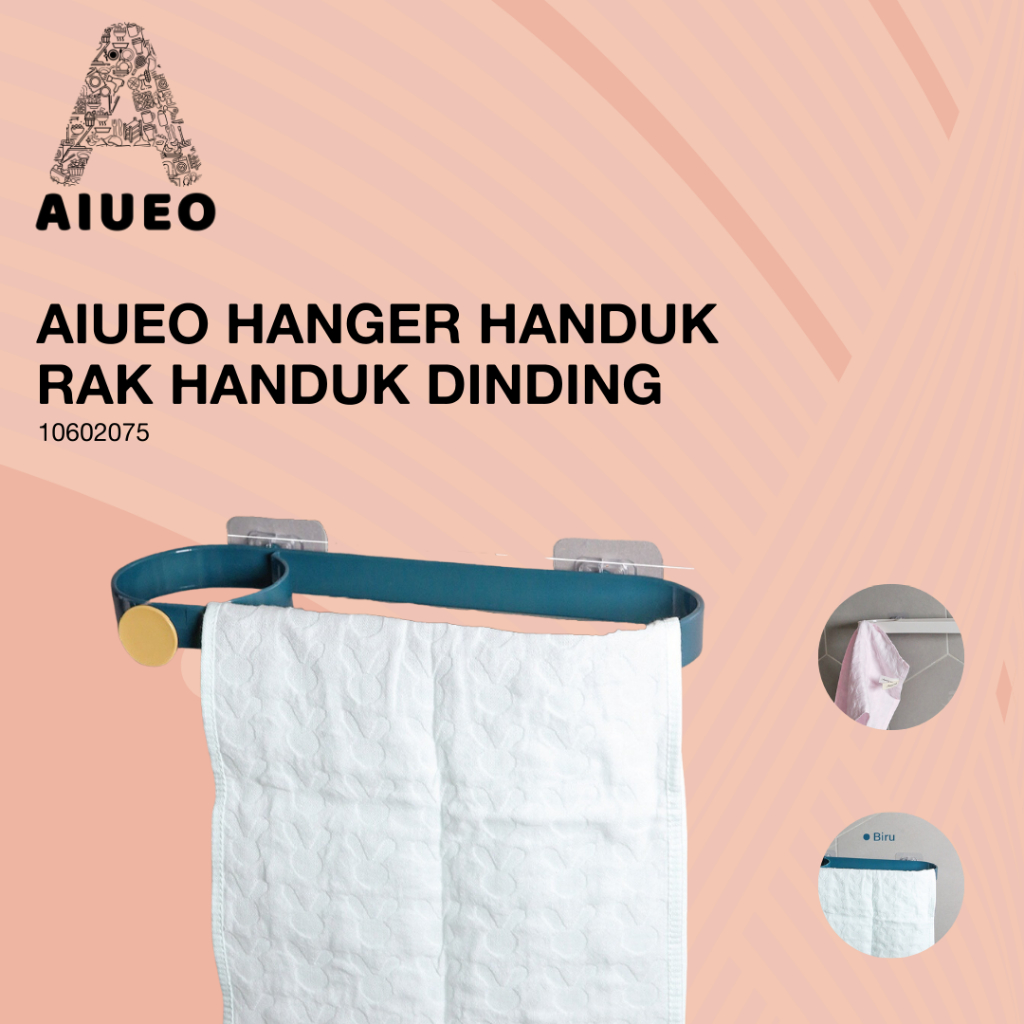 AIUEO | Gantungan Handuk Rak Handuk Dinding Kamar Mandi Cantolan Handuk Praktis