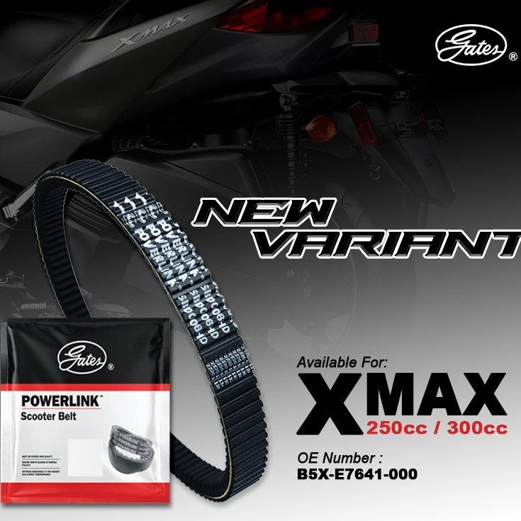 VAN BELT GATES VANBELT V BELT VBELT V-BELT GATES POWERLINK B74/B5X-E7641-00 | SBD-006HMI YAMAHA X-MAX XMAX 250cc VANBELT RACING 100% ORIGINAL