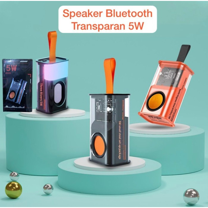 Speaker Bluetooth 5W Model Transparan Wireless Speaker