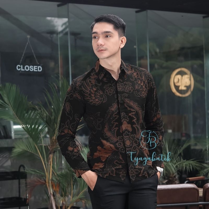 Kemeja Batik Slimfit Lapis Furing Premium 0119 Tyaga Batik