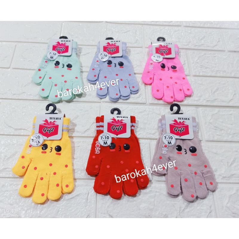 Sarung Tangan Anak Cewek Karakter Lucu (bisa pilih motif dan Warna)
