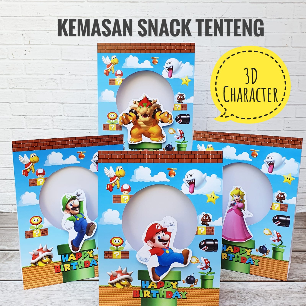 

Kemasan Snack Tenteng Mario Bros Hampers Ulang Tahun Souvenir Tas Kado Birthday Gift Wrap Bingkisan Hadiah Luigi Bowser