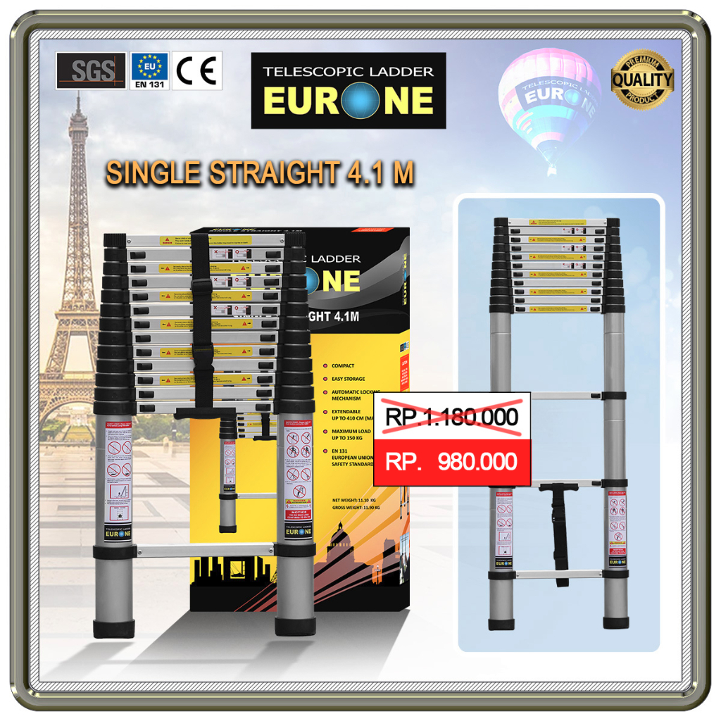 TANGGA LIPAT TELESKOPIK 4.1M- EURONE