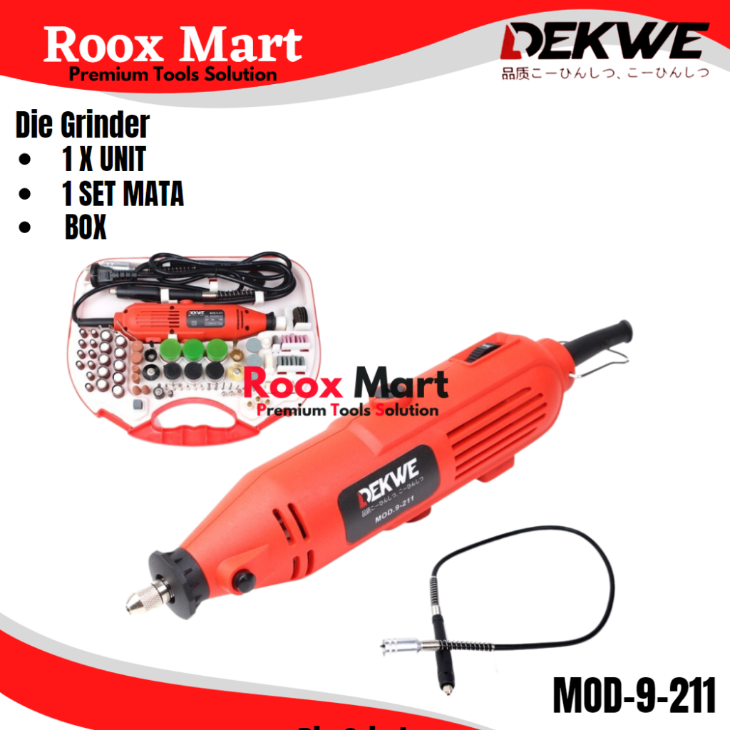 Mini Die Grinder Tuner Set 150watt 3mm DEKWE MOD 9-211 MOD9-211