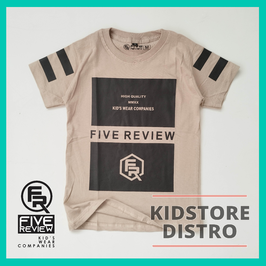 Paket 3pcs Baju Kaos Distro Anak Laki Laki Perempuan Bahan Katun Adem Branded Clothing Kidstore Distro