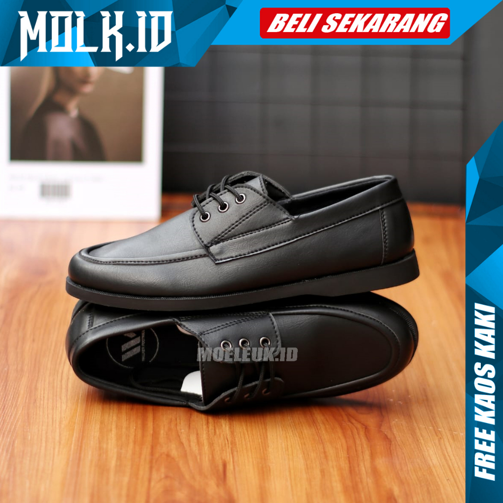 MOLK Sepatu Pantofel Formal Pria Oxford Black