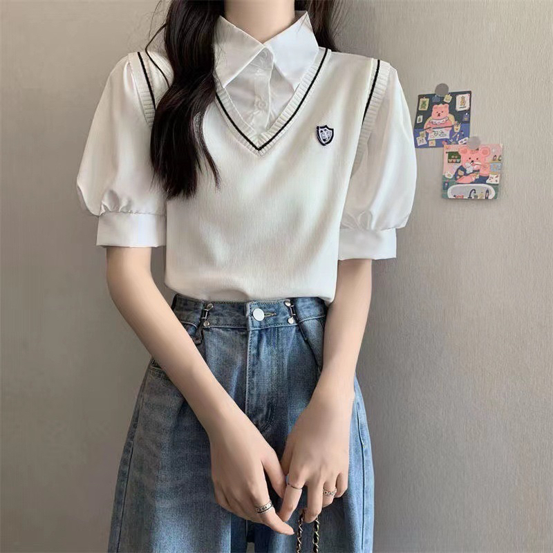 VEST TOP KNIT ATASAN WANITA IMPORT OLD SCHOOL STYLE MX750