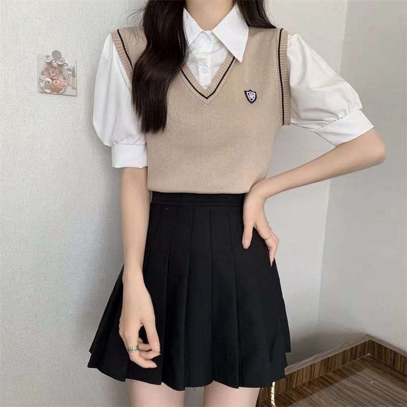 VEST TOP KNIT ATASAN WANITA IMPORT OLD SCHOOL STYLE MX750