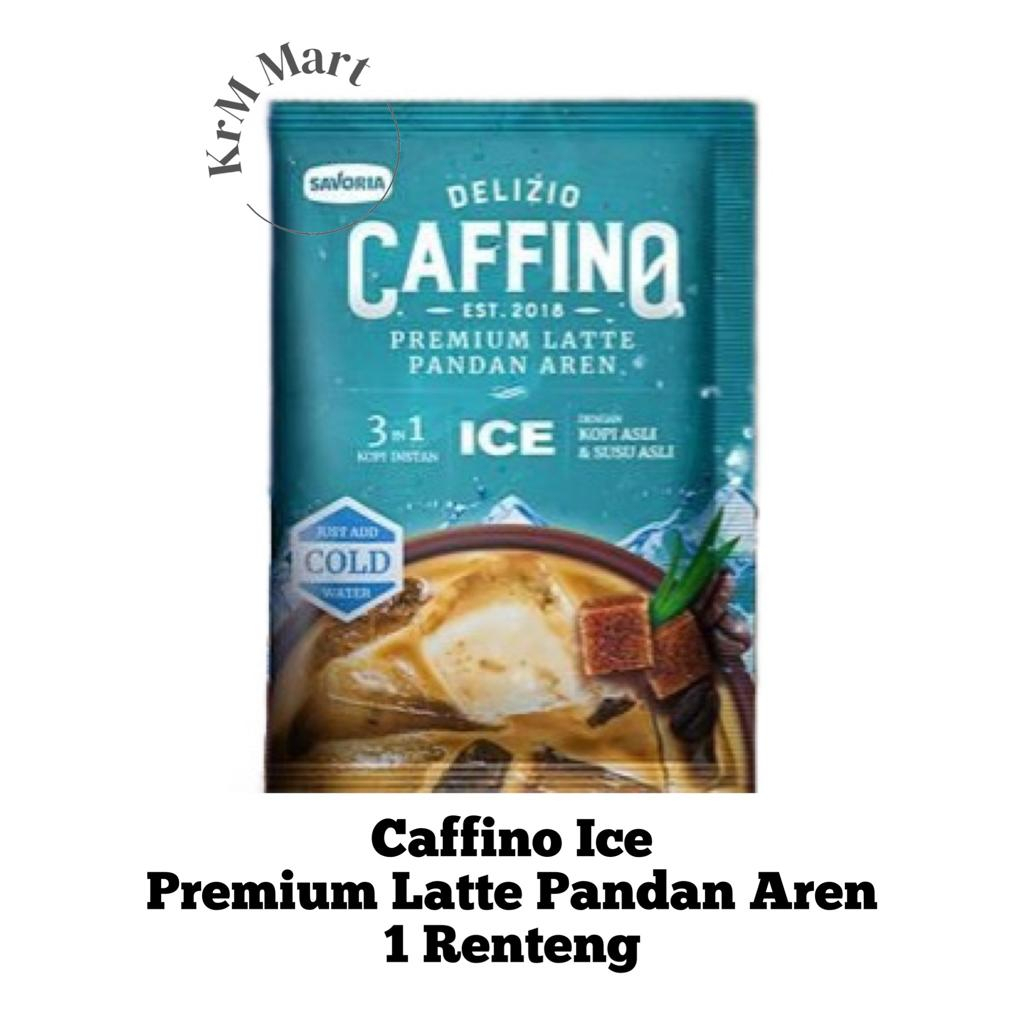 

Caffino Ice Premium Latte Pandan Aren 1 renteng delizio kopi susu