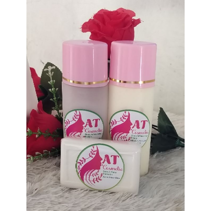 AT COSMETIC HB RATU PEMUTIH SUPER GLOW./paketbodywhitengglow