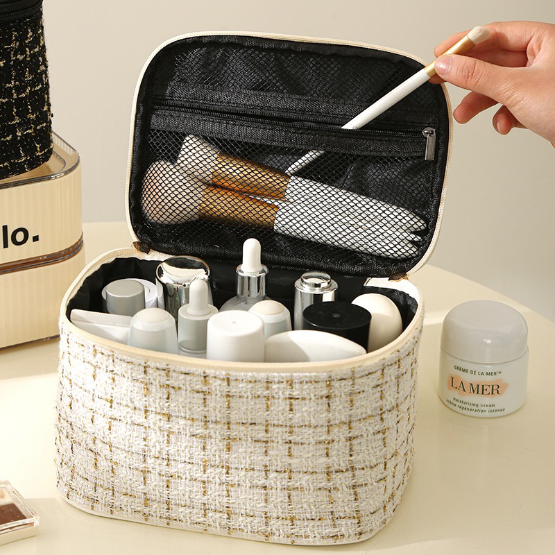 make up bag jumbo tas kosmetik ukuran besar travel pouch cosmetic dan kuas brush makeup bahan tebal premium lucu cantik PO34