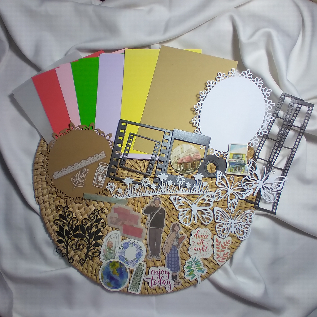 

46 pcs Journal kit | journaling scrapbook notebook dekorasi deco stiker diy planner kit aesthetic (part1)