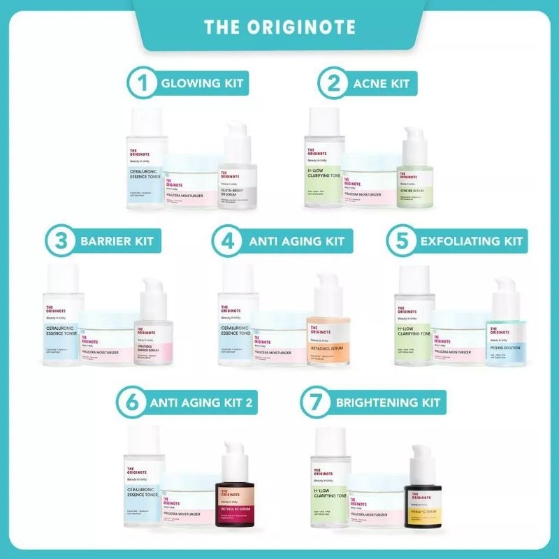 THE ORIGINOTE SPECIAL BUNDLE 3in1 PAKET SKINCARE MOISTURIZER SERUM TONER