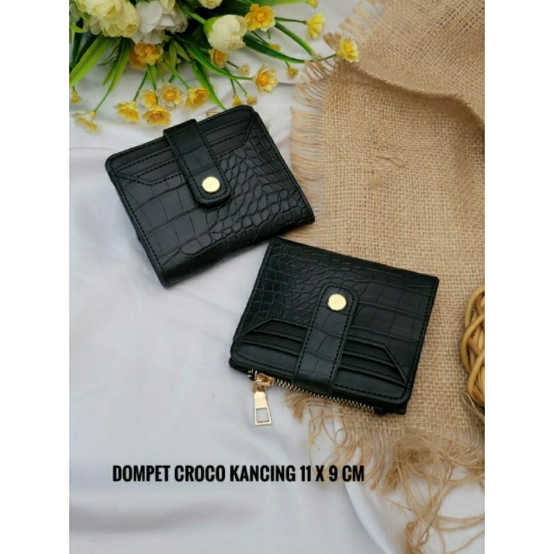 Dompet lipat wanita croco mini genie dompet ara