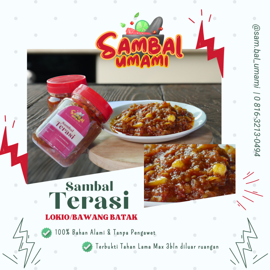 

sambal terasi botol 200gr | sabal terasi pete | sambal terasi kecombrang | sambal terasi lokio