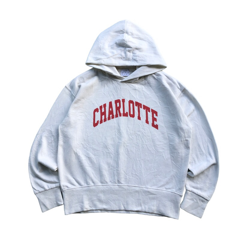 Jaket jumper jemper Hoodie putih charlotte gambar #trz165 original brand asli ori murah