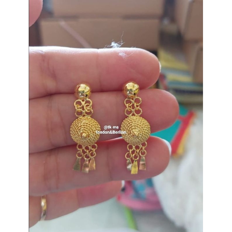 Acc Anting Rumbai Borobudur Mas London 24K. Kadar 999,9%.