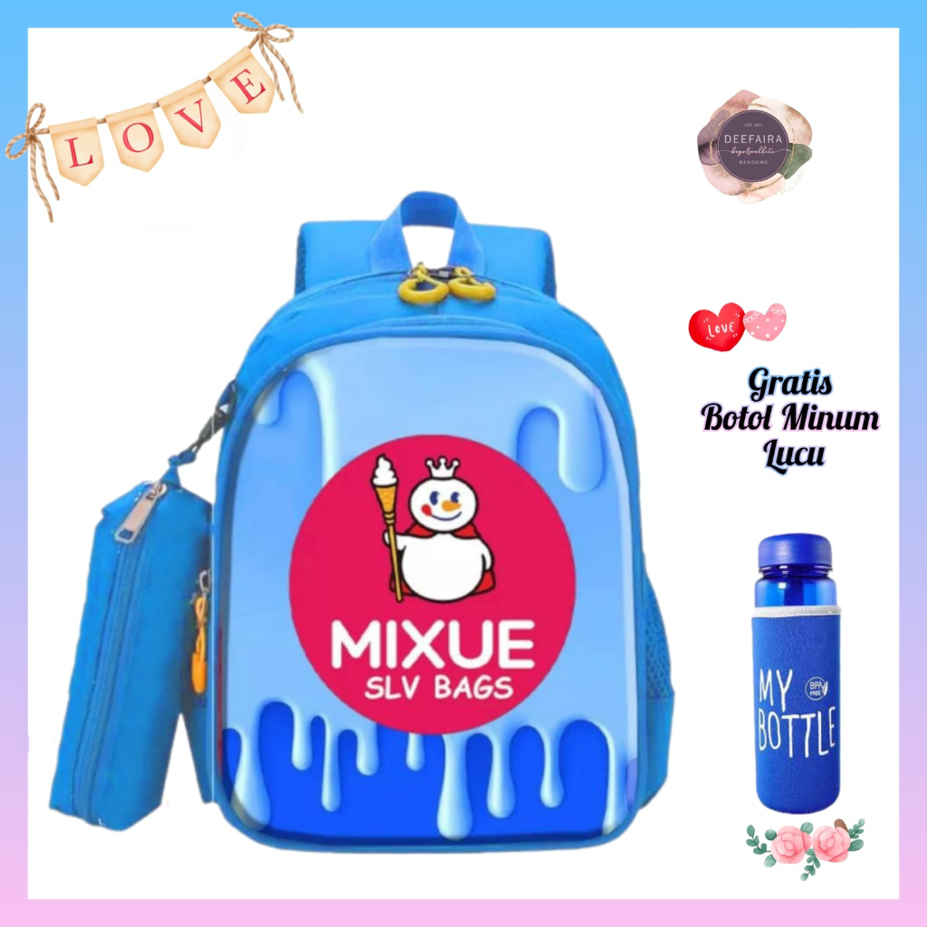 Tas Sekolah Anak Terlaris Model M11 Xue Gratis Botol Minum Untuk Anak Paud Tk &amp; Sd