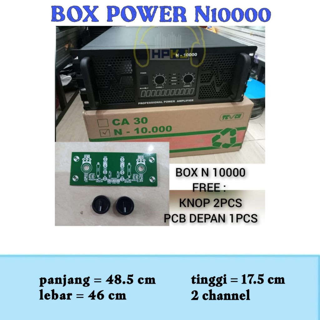 BOX POWER AMPLIFIER 2 channel N 10000 Box power amplifier 4u N10000