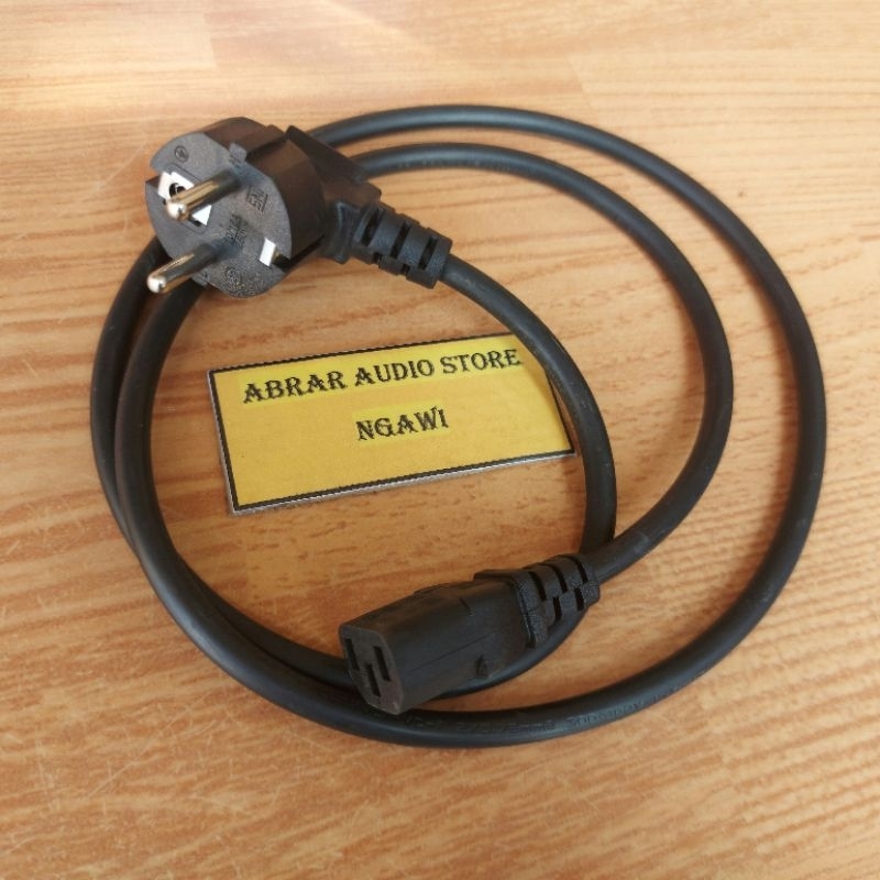 JEK / KABEL AC COMPUTER XINBEST 2 X 0,75 1,2 METER HITAM TEMBAGAPANJANG 1,2 METER