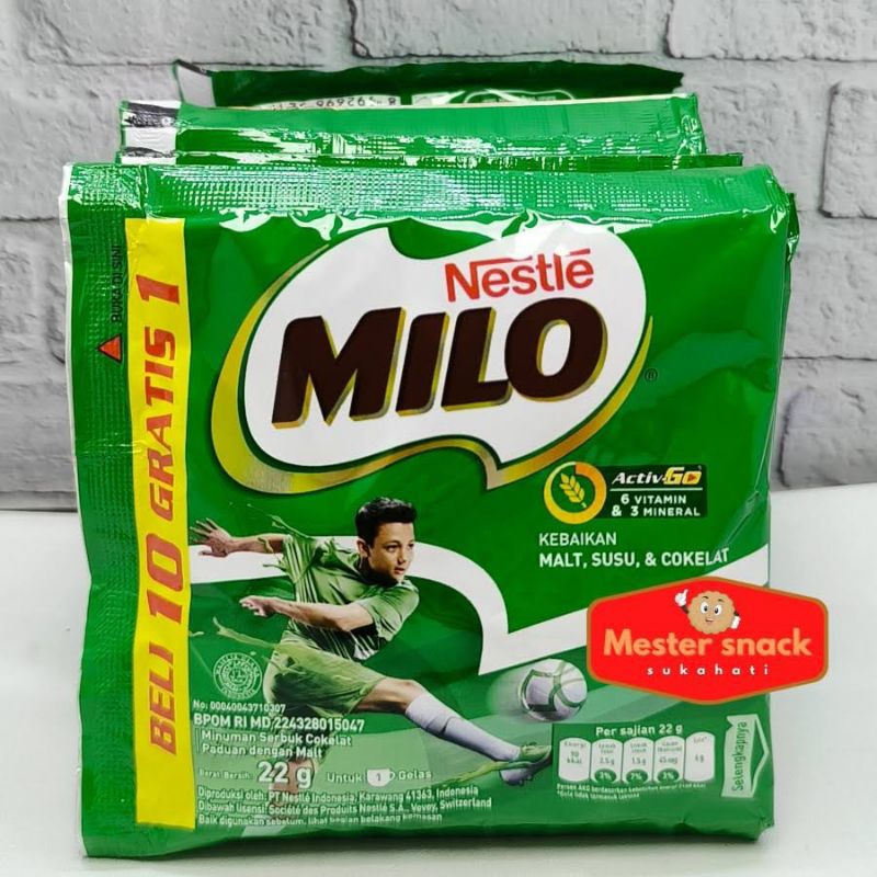 

Milo activ go 22gram 1 renceng isi 11