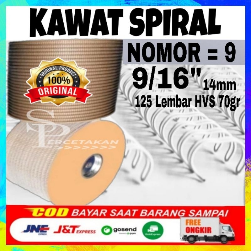 

Kawat spiral 9/16 Topas plus/ring kawat spiral/spiral jilid/ring spool rol