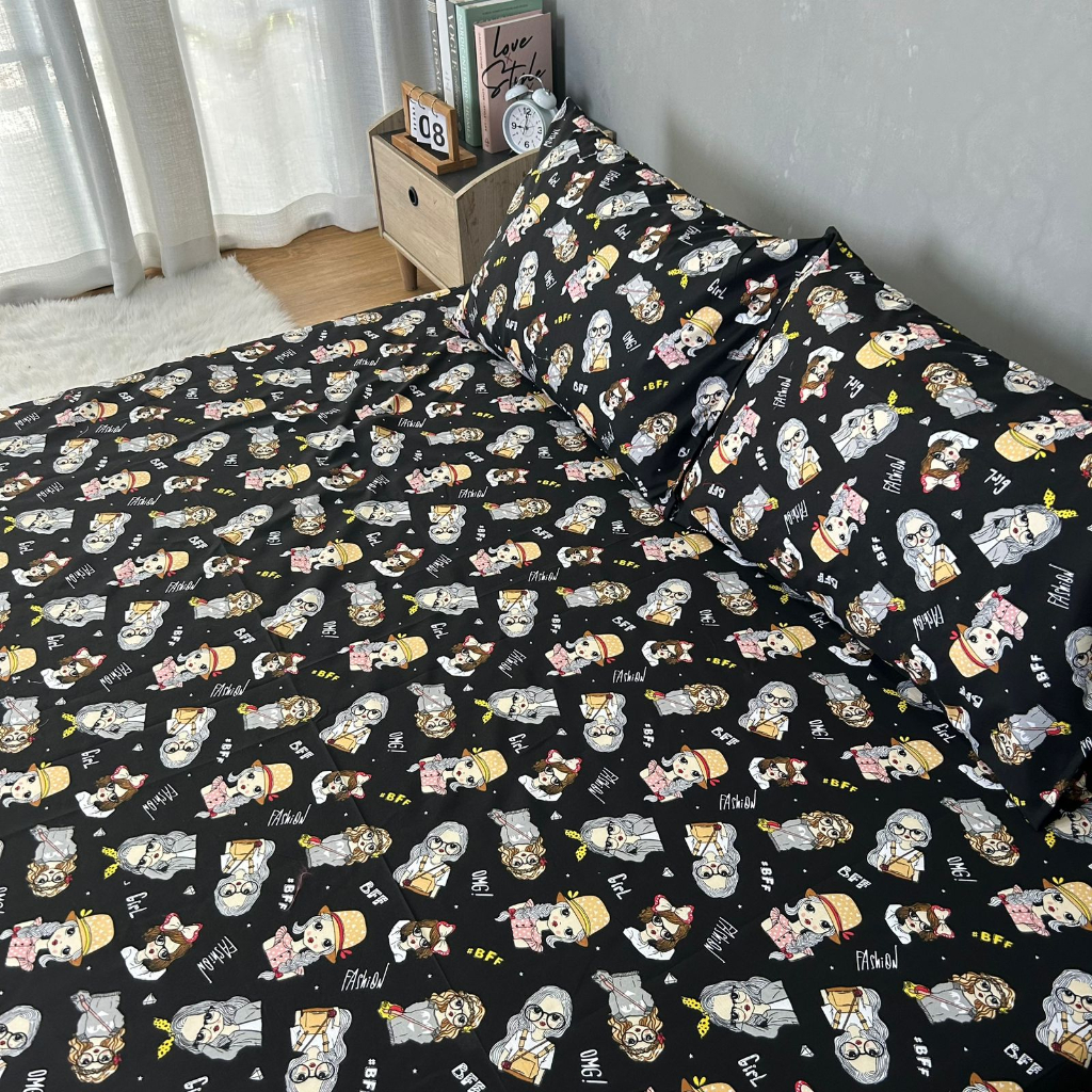 Sprei Homemade Bahan Micro Disperse Premium Motif anak Cat Kucing Tidur Nyenyak 100 120 160 180