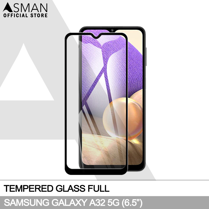 Tempered Glass Full Samsung Galaxy A32 5G (6.5&quot;) | Anti Gores Kaca - Hitam