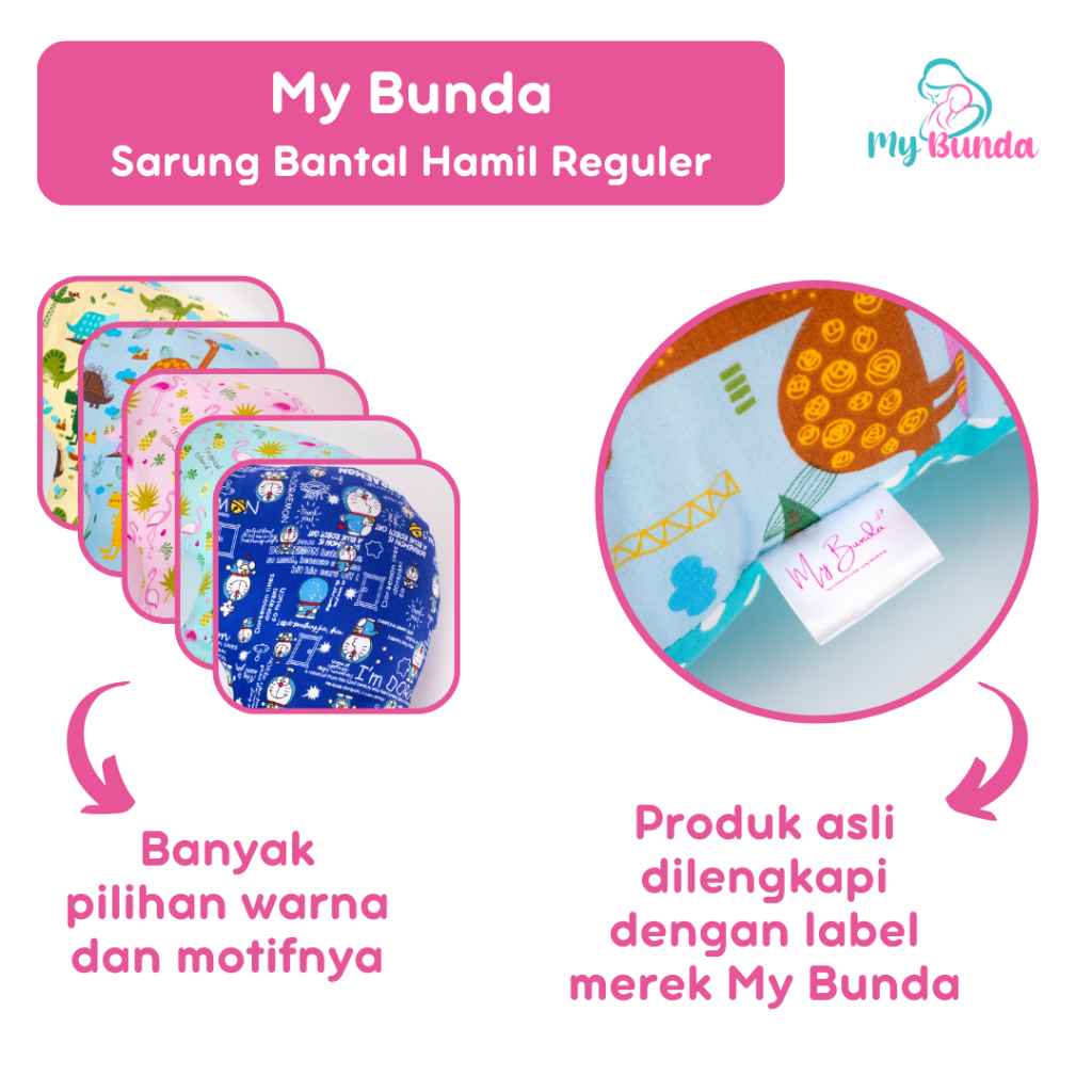 Bantal Hamil Ukuran Reguler + Sarung Iner Putih