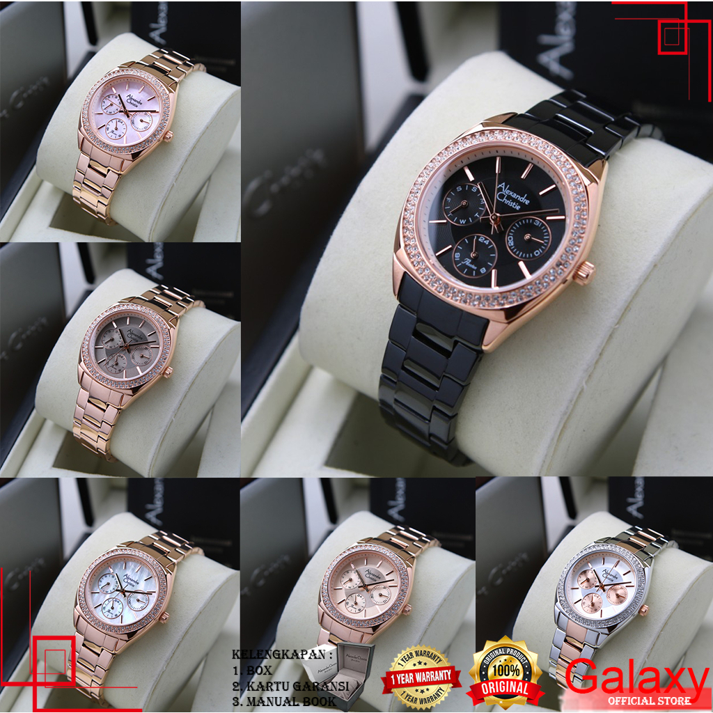 ALEXANDER CHRISTIE JAM TANGAN WANITA JAM TANGAN ORIGINAL JAM TANGAN TERBARU JAM  AC ORI 100% JAM ALE