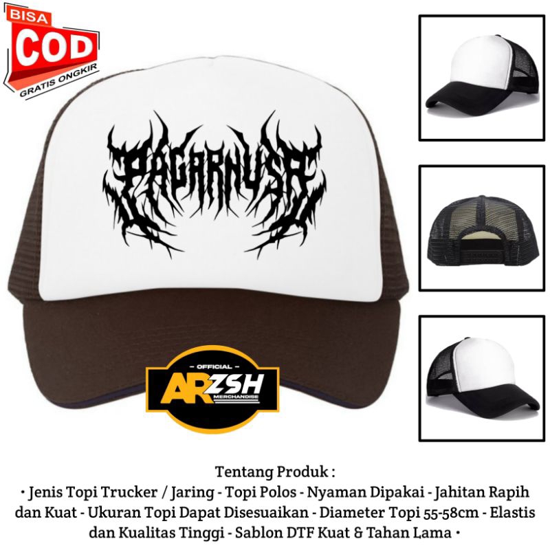 Topi Pagar Nusa Trucker Jaring/Topi Trucker Jaring Pencak Silat Pagar Nusa