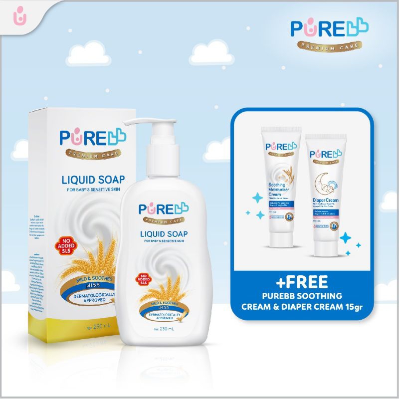 Pure bb Liquid Soap 80ml &amp; 230ml Sabun Bayi