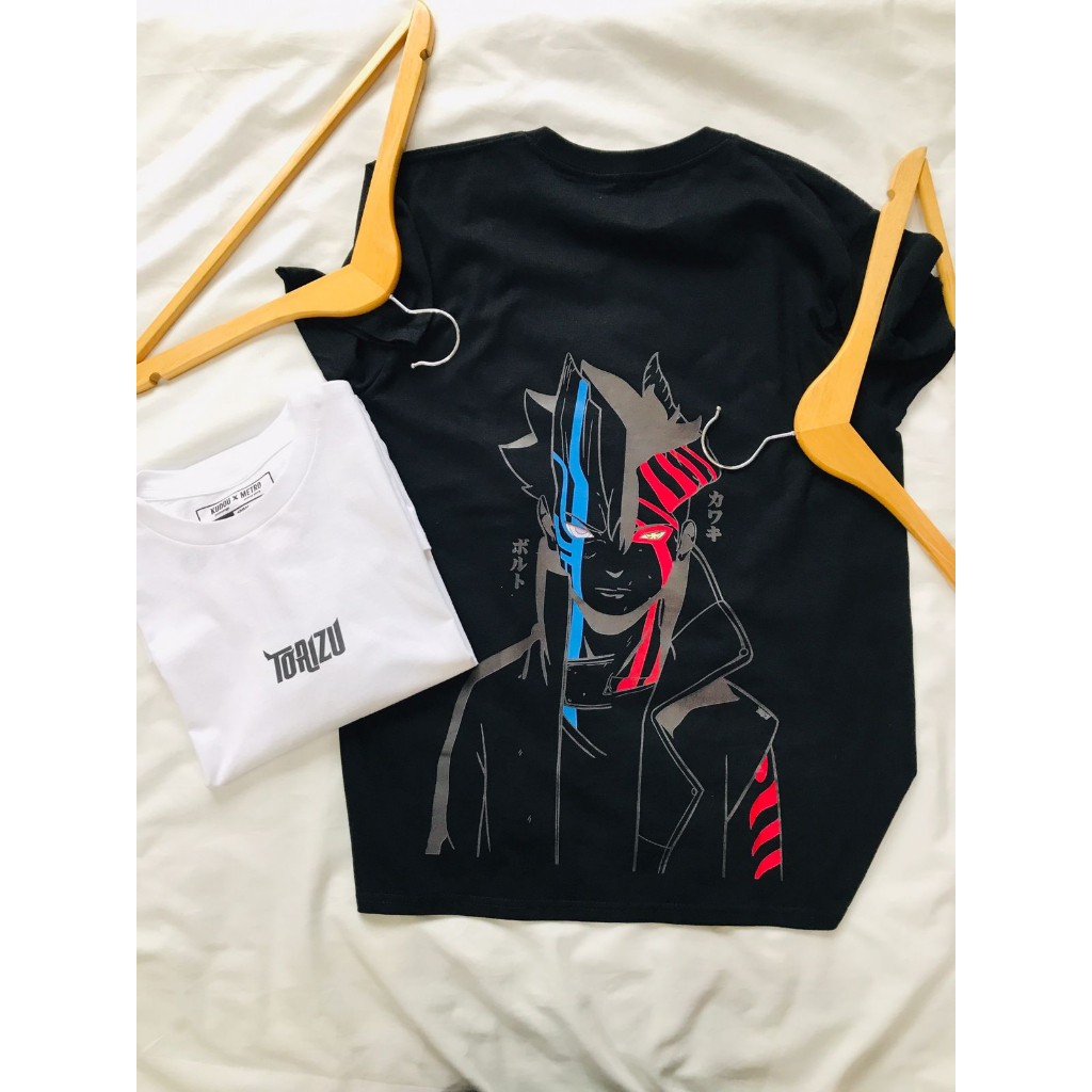 TORIZU Tshirt Boruto x Kawaki Karma WHITE Anime Manga Naruto Premium Unisex