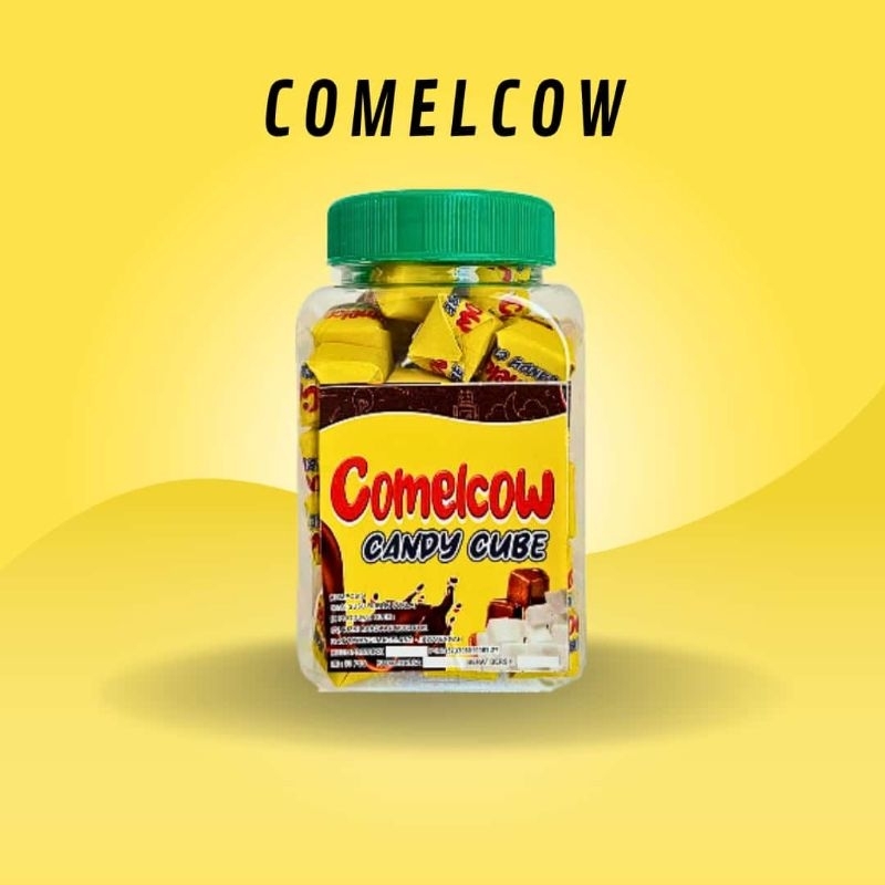 Comelcow Candy Cube isi 50 Toples Permen Susu Kotak Rasa Dancow