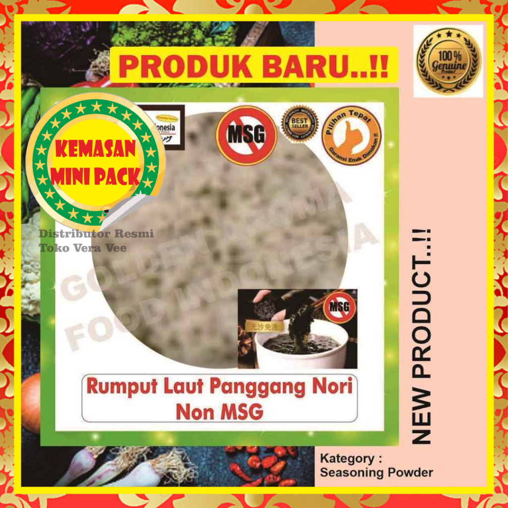 

Bumbu Tabur Rasa Rumput Laut Panggang Nori NON MSG 50Gr Bubuk Tabur Abon Rumput Laut Panggang Nori Aneka Asin Manis Gurih Terbaik Premium Enak Impor Instan Grosir Kentang