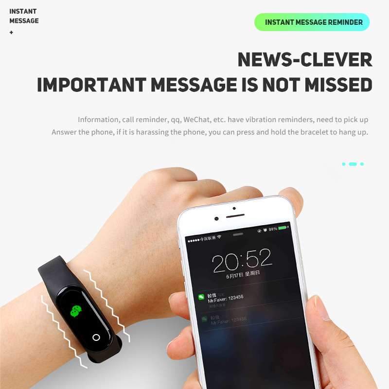 M6 Smartwatch Bluetooth Smartband Fitness Tracker Colour Display HeartRate Waterproof Jam Tangan Pria Wanita Digital