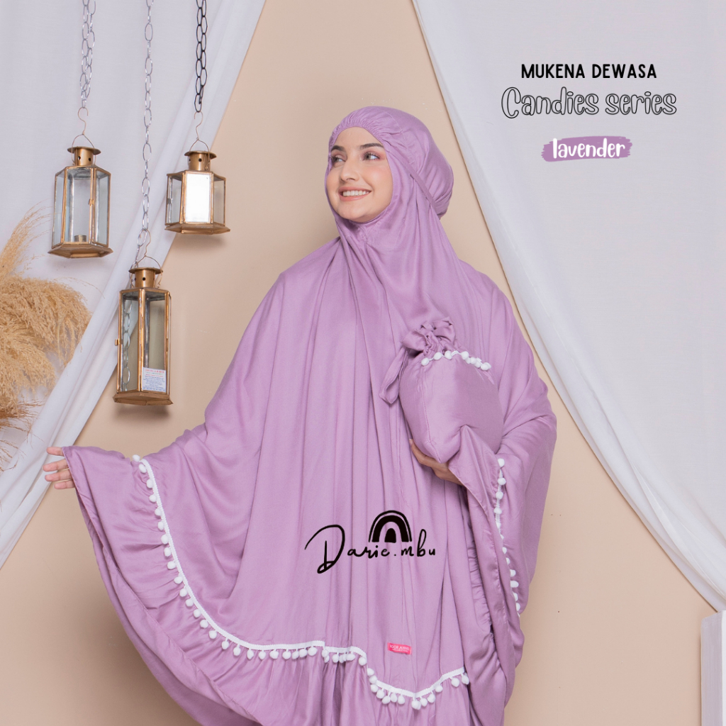 MUKEN TRAVELING A DEWASA RAYON PREMIUM CANDIES SERIES DENGAN RENDA POMPOM