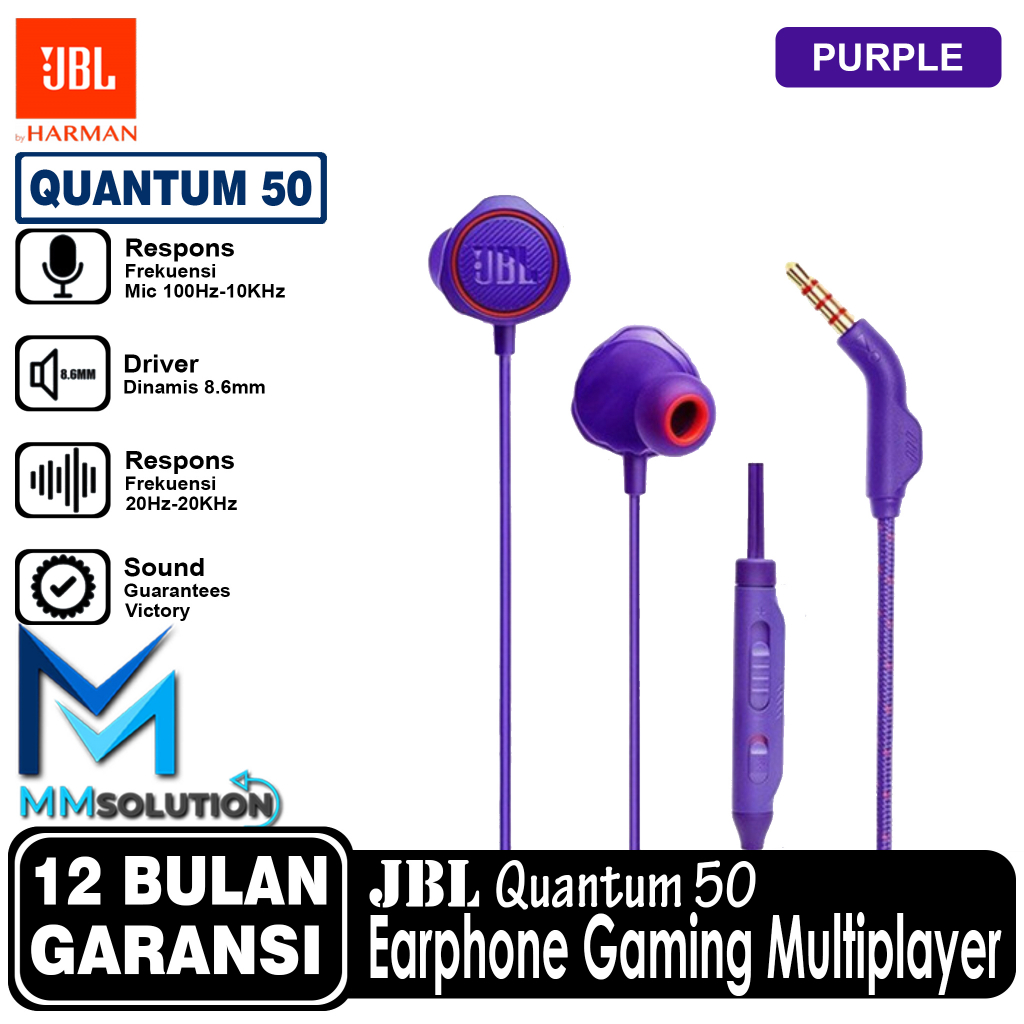 JBL Quantum 50 Wired In-Ear Headset Earphone Gaming Original