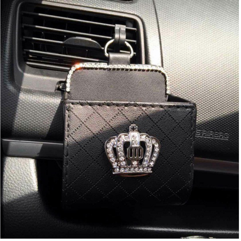 DAD Crown Mahkota POUCH Kulit Tempat Koin Kunci HP Karcis Kertas Parkir Gantung Lubang AC Premium