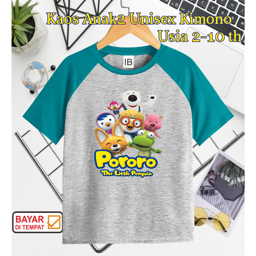 ((IB))KAOS ANAK2 UNISEX KIMONO/PORORO DIGITAL SABLON