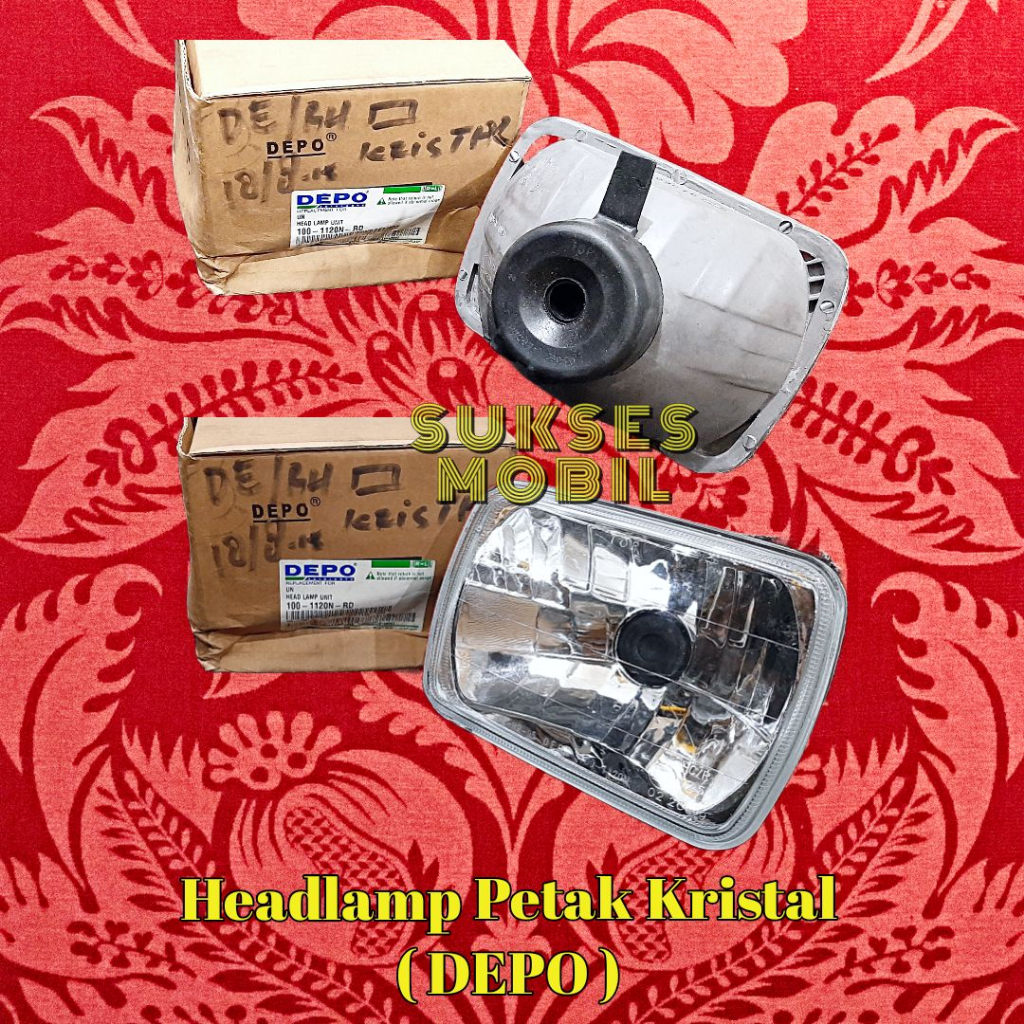 Headlamp ( Lampu Besar Petak Kristal ) DEPO